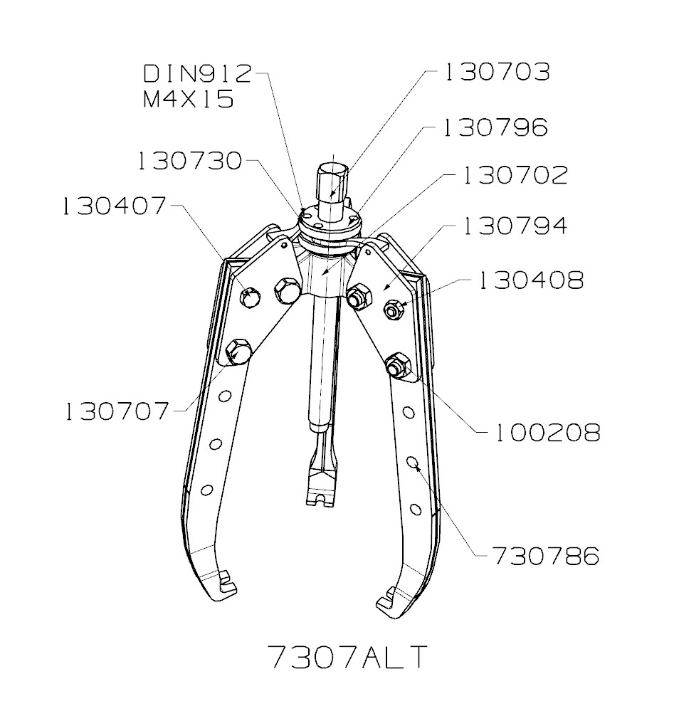 EXTRACTOR FORZA SERIE 7300AT AUTOCENTRANTE